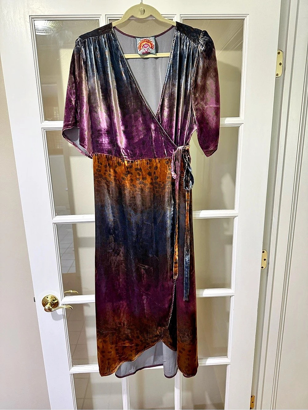 Johnny Was Los Angeles Women's Velvet Animal Print Maxi Dress Size XL